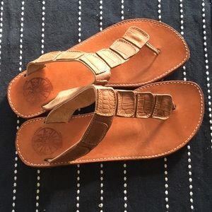 Sandals Handmade Tan size 38”